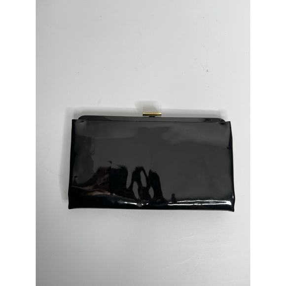 Vintage Garay Black Patent Leather Satchel Handbag Purse Retro - Picture 10 of 14